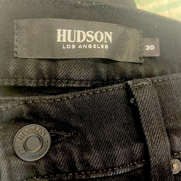 HUDSON BLACK DISTRESSED JEANS - Picture 2 of 3